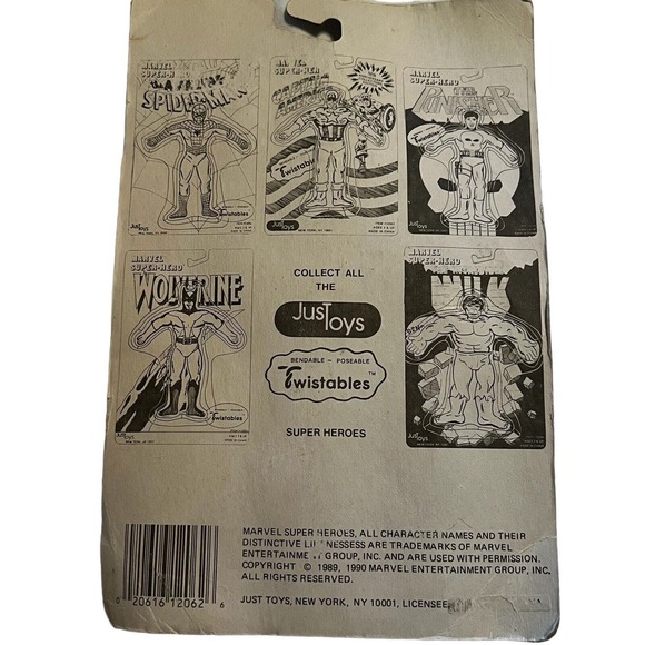 Captain America Marvel Twistables Superhero Action Figure 50th Ann 1989 NEW RARE - Picture 2 of 9